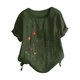 thumbnail image 3 of Camisas de Manga Corta para las Mujeres Blusa Suelta de Impresión de Flores de Verano, Camisa para el Hogar Y el Uso Diario, 3 of 5