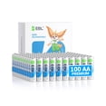 thumbnail image 1 of Batería alcalina EBL AA de 1,5 V, paquete de 100 unidades, 10 años de vida útil, 1 of 6
