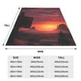 thumbnail image 3 of Bixox Fleece Blanket Sunset Western Desert Cowboy Pattern Super Soft Double-Sided Microfiber Flannel Blanket for Sofa, Bed, Couch,Suitable for All Seasons -, 3 of 5