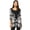 Black/White, variant on White Mark Women's Plus Size 3/4 Sleeve Yanette Tunic Top