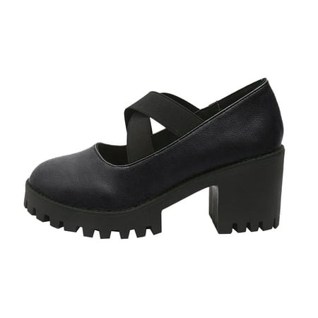 

YUHAOTIN Clear High Heel Sandals Mary Jane Shoes for New Strap Round Toe High Heeled Outer Shoes for Women Black High Heels for Women Sexy Sparkly Sandals