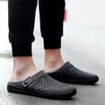 thumbnail image 3 of Modisza Slides for Men Closed Toe Quick Drying Garden Shoes Breathable Mesh Clog Beach Sports Flat Sandals with Arch Support Size 8.5 Grey, 3 of 7