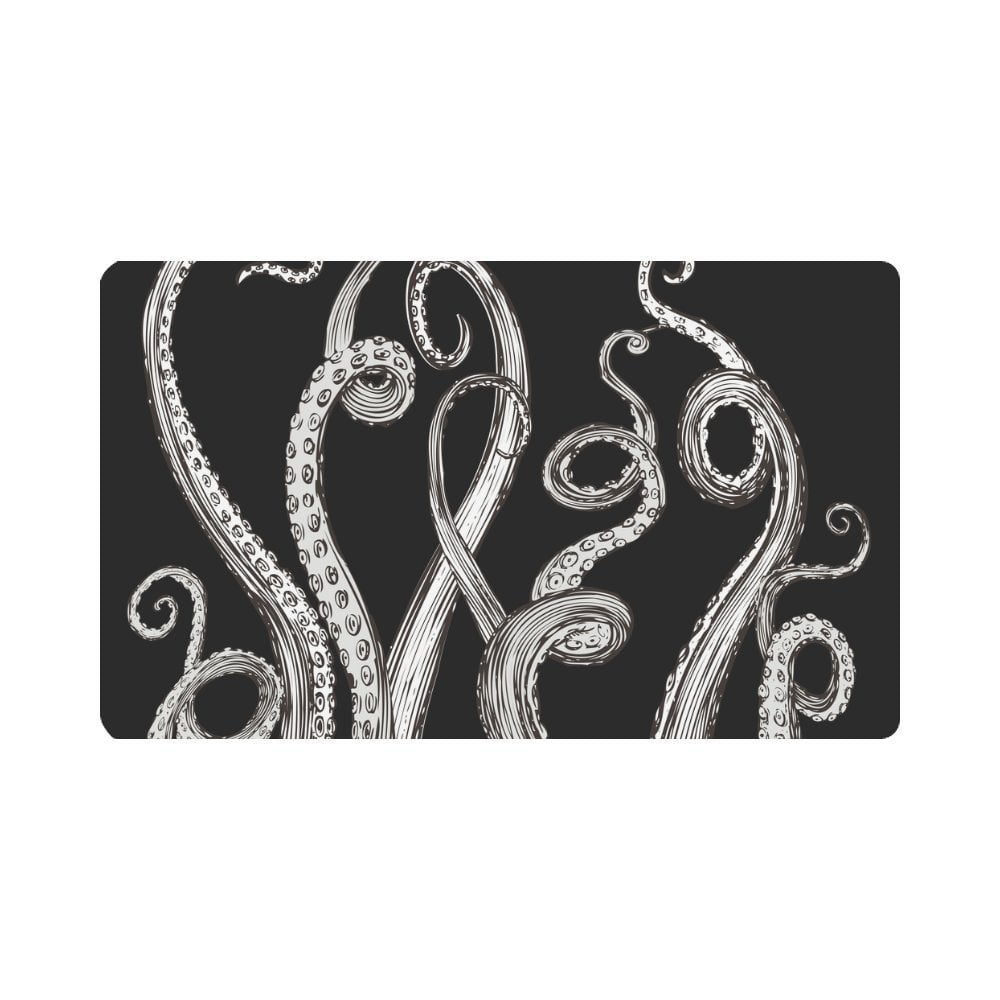 HUTEC Watercolor Octopus Tentacles Flannel in and Out Welcome mat Bathroom Entrance Absorbent mat Non-Slip Indoor and Outdoor Carpet 15.7 X 23.5 inches HUTEC Watercolor Octopus Tentacles Flannel in and Out Welcome mat Bathroom Entrance Absorbent mat Non-Slip Indoor and Outdoor Carpet 15.7 X 23.5 inches