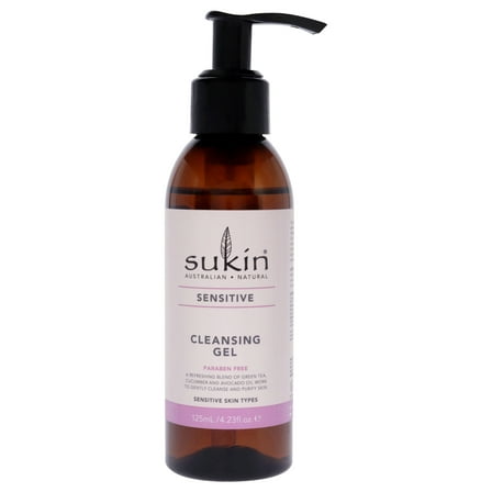 Sukin Sensitive Cleansing Gel , 4.23 oz Cleanser