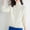 White, variant on Women's Plus Size Pullover Sweater Solid Color Shoulder High Neck Thick Loose Top