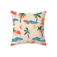 thumbnail image 2 of 17.7 Inch Summer Waterproof Outdoor Pillow Cover, Decorative Patio Seat Cushion Case, UV Resistant Throw Pillowcase for Courtyard, Balcony, Garden, Porch & Outdoor Furniture Decor, E, 2 of 7
