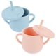 thumbnail image 4 of 2 vasos de silicona con pajita para bebés y niños pequeños con 2 asas, 4 of 6