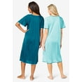 thumbnail image 2 of Only Necessities Plus Size 2-Pack Short Silky Gown, 2 of 6