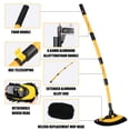 thumbnail image 3 of Cepillo para lavado de autos con mango largo, trapeador de lavado de autos de 55 pulgadas, kit de lavado para autos, guante retráctil con palo curvado para autos, RV, camiones y botes, 3 of 6