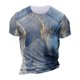 thumbnail image 5 of European And American Round Neck Casual Ethnic Style Retro Printed Short Sleeve T-shirt Top 2XL, 5 of 5