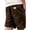 Brown, variant on Breezora Men's Shorts Retro Corduroy Utility with Multiple Pockets and Embroidered Detail for Urban Fashion L Size Khaki