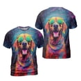 thumbnail image 3 of Hippie Rhodesian Ridgeback Portrait oil painting Watercolor Tie-dye Vintage All Over Print 3D Shirt Unisex Merch Ridgebacks Dog Lover Gifts - 00015, 3 of 6