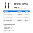 thumbnail image 2 of Sway Bar Link Kit 2 - Compatible with 1995 - 1997 Lincoln Town Car 4.6L V8 - Autopart Premium, 2 of 2