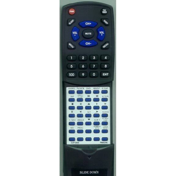 Replacement Remote for PANASONIC RTEUR7724030, EUR7724030, PVDF250, PVDF275, PVDF274, PVDF205