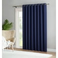 thumbnail image 2 of Nicole Premium Solid Thermal Insulated Draperies - Blackout Window Grommet Curtain Panel with Tiebacks (Single Panel 54" W x 84" L, Navy), 2 of 3