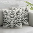 thumbnail image 3 of JEUXUS Short Plush Pillowcase Pack Natural Botanical Printed on Both Sides White, 3 of 5