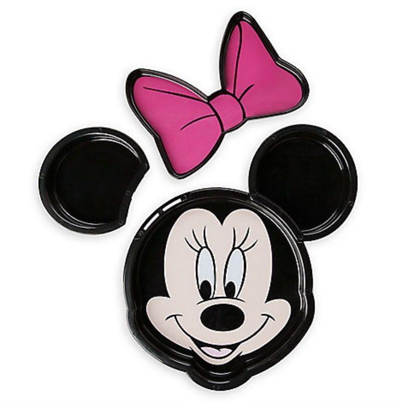Disney Store Junior Meal Time Minnie Pink Bow Face Clip Plate Set New With Box Walmart Com