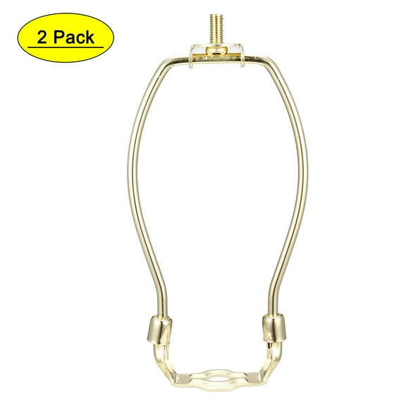 Uxcell 8" Harp Fitter for Lamp Shades Brass Finish Metal Gold Tone 2pcs