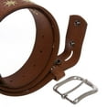 thumbnail image 3 of 1 1/2" (38 mm) Snap on Western Vintage Embossed Sunflower Leather Belt, 3 of 4