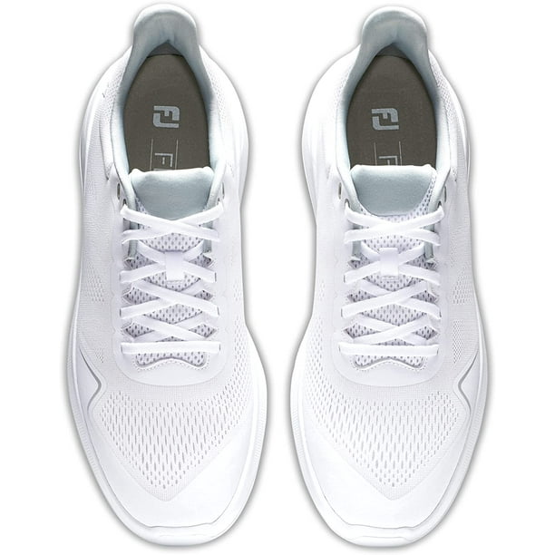 FootJoy Mens FJ Flex Golf Shoe White White Tan 9.5 Walmart