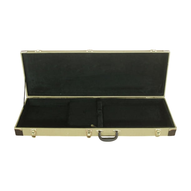 Estuche de bajo eléctrico Hardshell resistente a prueba de polvo con caja de seguridad de la caja de la carcasa del bajo para el bajo para el bajo Forro negro