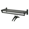Quartet 20404 Metal Wall Shelf Rack, Powder Coated Textured Steel, 48w X 14.5d X 6h, Black