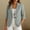Dark Gray women casual blazer a1, variant on Women Casual Work Blazer Collared 3/4 Sleeve Button Down Jacket Loose Fit Office Business Basic Solid Tops for Spring Summer Daily Commute Layering, Gray 2XL