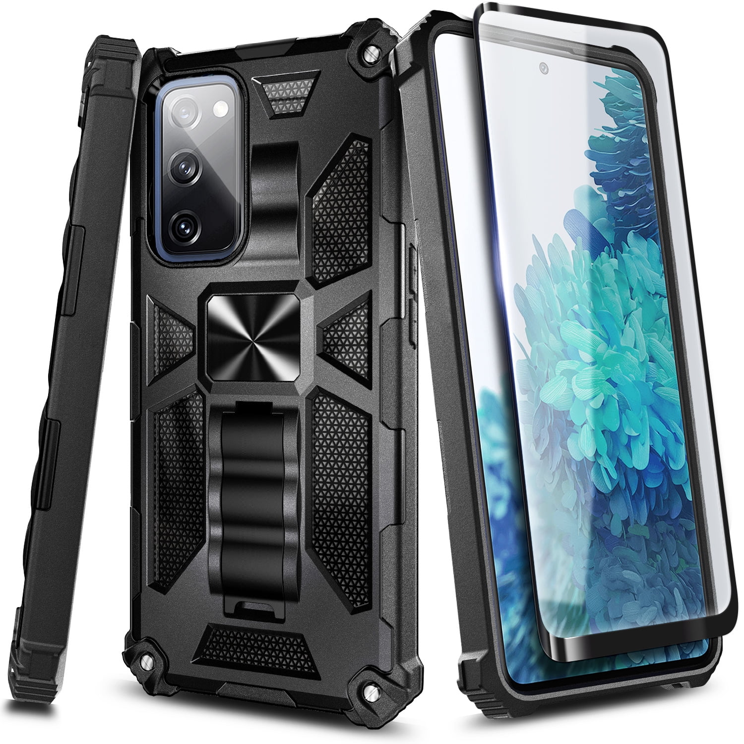 Full Coverage Anti-Scratch Shockproof Hard PC Back with TPU Bumper Protective Phone Case Cover -Universe NZND OnePlus Nord N10 5G Case with Tempered Glass Screen Protector 