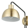 thumbnail image 3 of Globe Electric 14.75" 1-Light Antique Brass Plug-in or Hardwire Wall Sconce with in-Line on/off Switch, 3 of 8