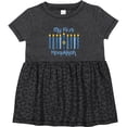 thumbnail image 3 of Inktastic 1st Hanukkah Candles Girls Baby Dress, 3 of 5