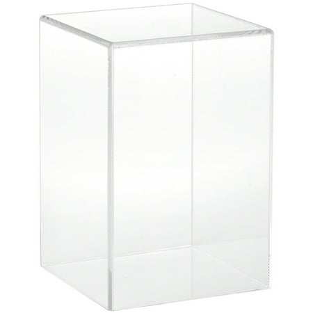 Plymor Clear Acrylic Display Case with No Base, 4" W x 4" D x 6" H