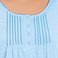 thumbnail image 3 of Collections Etc Women's Embroidered Border Pajama Set Blue Large, 3 of 5