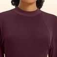 thumbnail image 5 of ZHYou No Boundaries Womens Long Sleeve Tops,Stretchy,Soft,Breathable,Quick Dry,Athletic Yoga Shirts,Active Basic Tees,Purple,Size 2XL, 5 of 6