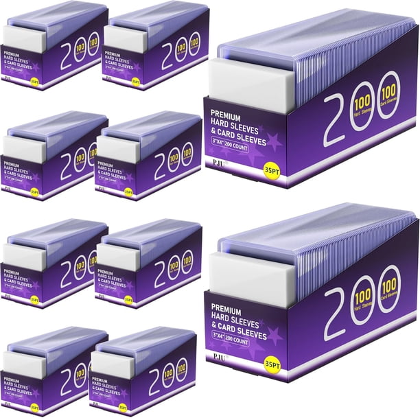 Fundas para tarjetas PJU 2000 de plástico duro con 1000 unidades duras y 1000 blandas