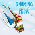 thumbnail image 2 of Edwins, Hugo 20x20 White Modern Wood Framed Museum Art Print Titled - Ski Gnomes II, 2 of 4