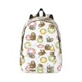 thumbnail image 2 of Rocae Donut Sloth for Durable Canvas Backpack Leisure Large Bag Travel Rucksack Multi-function Backpack Medium, 2 of 8