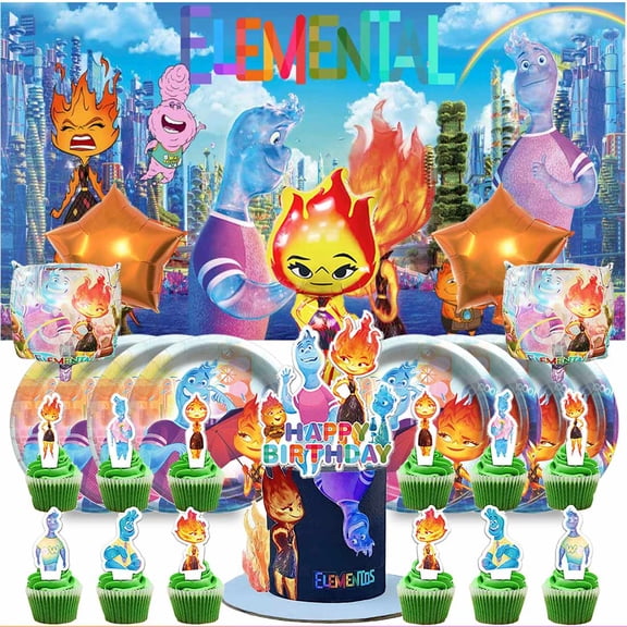 Elemental Party Supplies Decor Tableware Backdrop Banner Cake Topper Balloons Birthday Decorations