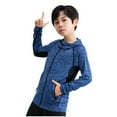 thumbnail image 3 of MEZZALL Boys Zip Up Sweatshirt Long Sleeve Athletic Pullover For Kids Workout Tops Cozy Toddler Dailywear, Blue, XXL, 3 of 4