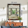 thumbnail image 3 of JSneijder Black Bathroom Mirror, 28x36 inch Framed Wall Mirror, Aluminum Alloy, Anti-Rust, Horizontal/Vertical, 3 of 8