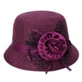 thumbnail image 1 of Women‘s Polka Dot Mesh Flower Bowler Bucket Hat Outdoor Sun Visor Basin Cap, 1 of 10
