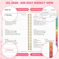 thumbnail image 6 of OMEYA Planner 2026-2027, Floral Academic Planner 5.8" x 8.3", 2026-2027 Planner Weekly and Monthly Jul.26 - Jun.27, with Inner Pockets, Monthly Tabs, Elastic Closure, Cute Planner for Women, 6 of 11