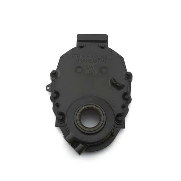 GM Performance Parts 12562818 Front Timing Cover for Small Block Chevy - Black Plastic