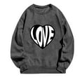 thumbnail image 2 of Xixinqiwan Valentine's Day Sweatshirt,Women Love Heart Pullover Letter Print Tie Dye Crewneck Long Sleeve Shirt Women Top, 2 of 4