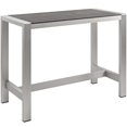 thumbnail image 4 of Modway Shore 5-Piece Outdoor Patio Wood and Aluminum Dining Set in Silver/Gray, 4 of 7