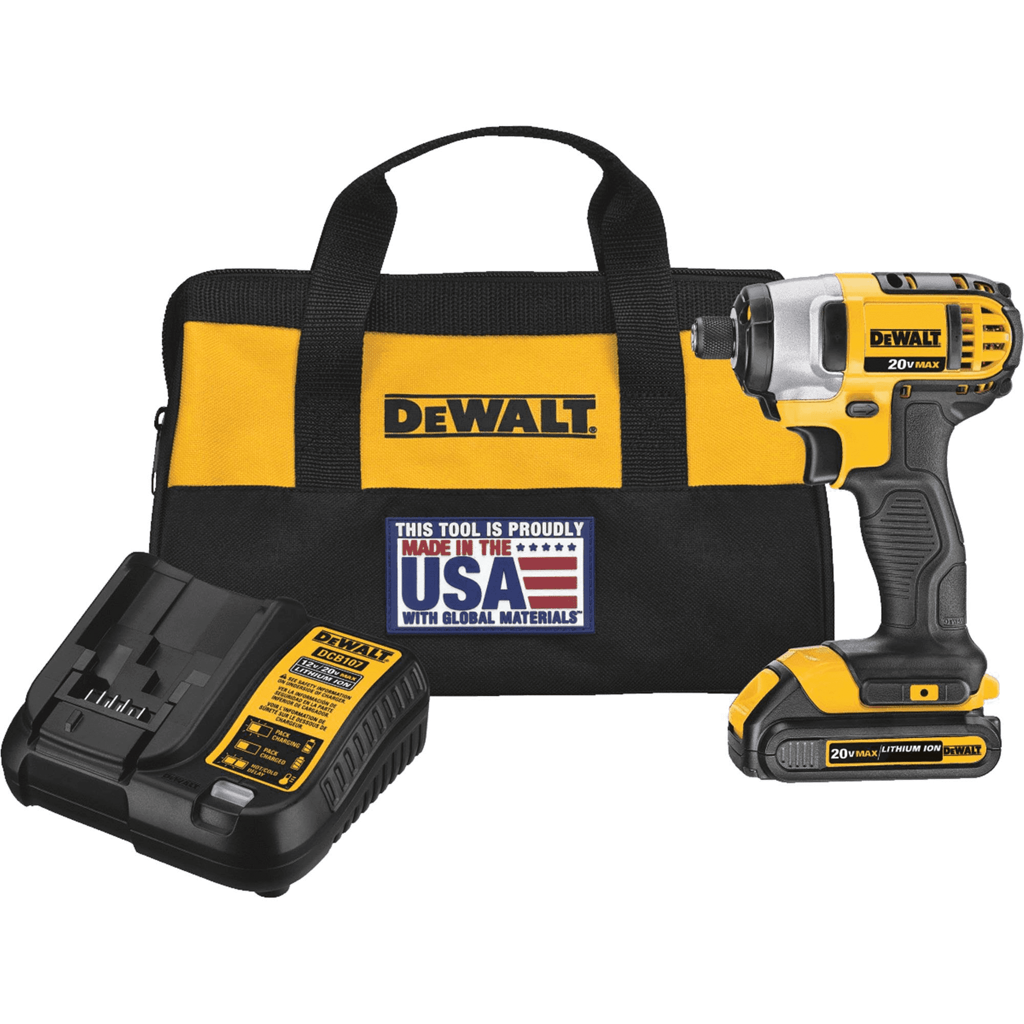 Dewalt 20V MAX 1.5 Ah Cordless Lithium Ion 1 4 in. Impact Driver