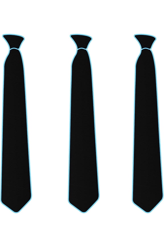 3 Pcs LED Tie Light Tie Glow Light Tie Neon LED Ties LED Light Tie Cool Novelty Tie for Party