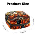 thumbnail image 2 of Owl Period Purse Sanitary Napkin Organizer Small Makeup Pouch Canvas Zipper Pouch 4.7x6.6x6.6 in, 2 of 6