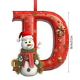 thumbnail image 7 of KCEHTA Letter Christmas Ornaments, Letter Ornaments for Christmas Tree, Christmas Initial Ornaments, Personalized DIY 26 Letters Snowman Christmas Ornaments Christmas Tree Hanging Pendant, 7 of 7