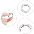 thumbnail image 3 of Stainless Steel Spring Gate Rings O Rings Stainless Steel Color Clasps Ring Shaped Charms Circle Connector for DIY Key Ring Making 24x4mm DIY, 3 of 6