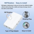 thumbnail image 5 of Y-Loong 3 Way Flat Wall Outlet Extender (pack Of 2) - Portable Swivel Wall Tap Plug, 5 of 5